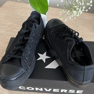 Black Converse All Star Lift Low tops